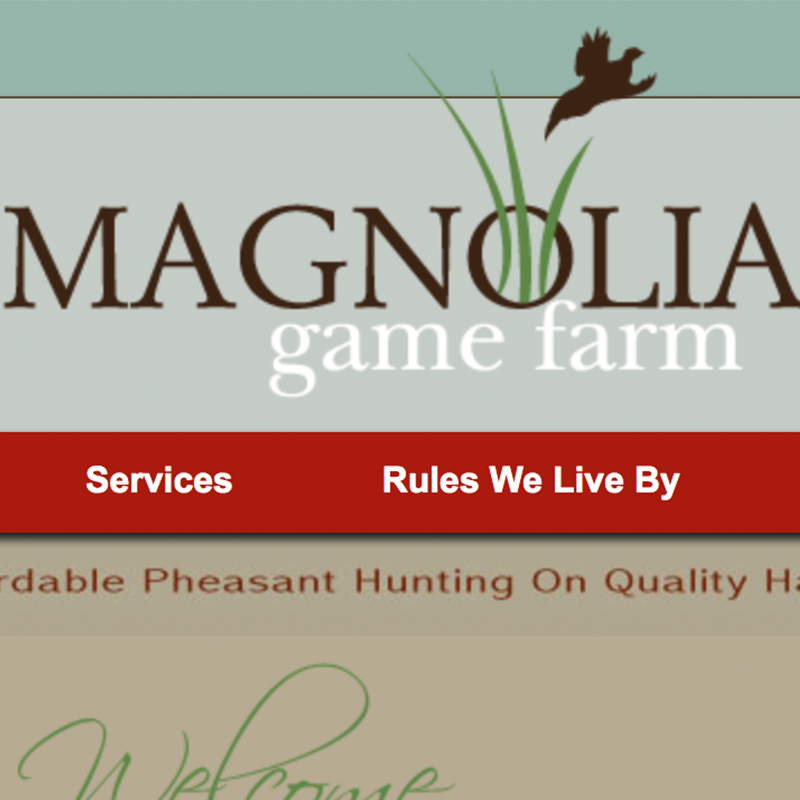 Magnolia Game Farm website