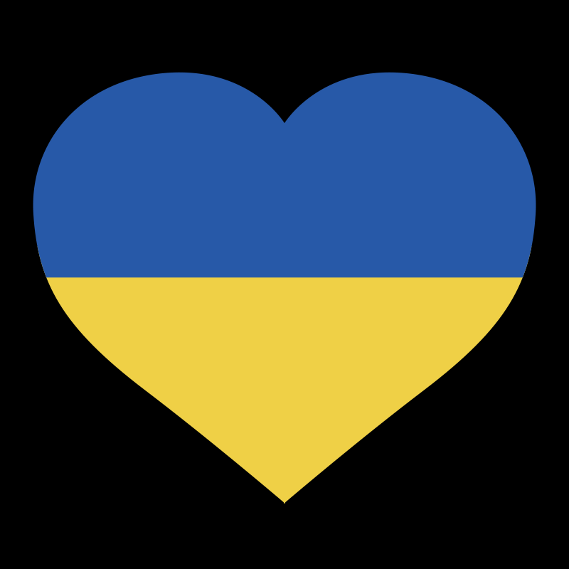 Ukrainian flag in heart